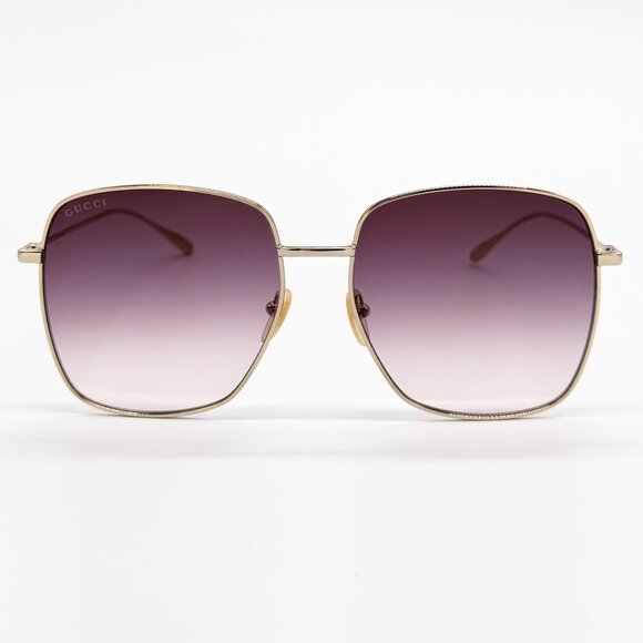 NEW GUCCI SUNGLASSES GG1031S 010 GOLD/BROWN WOMEN EYEWEAR GUCCI PLUS EARRINGS main image 8